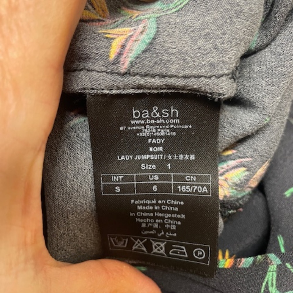 Ba&Sh Bash Fady Noir Print Jumpsuit Euc - image 8